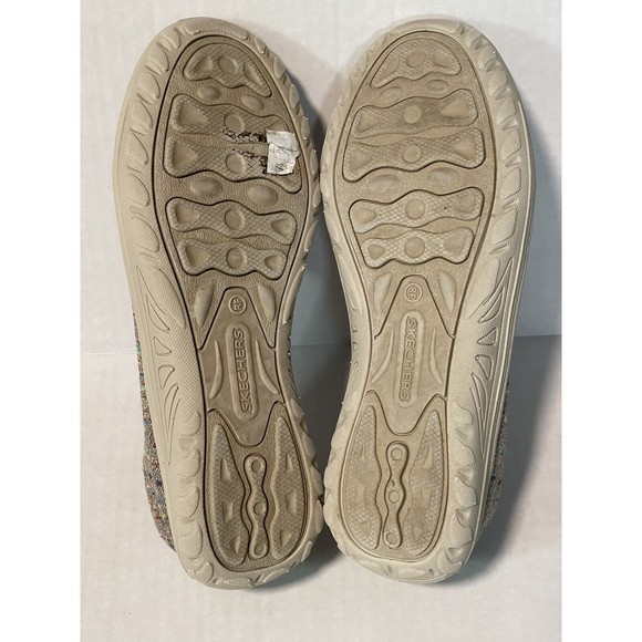 Skechers Sz 6.5 M Slip-On Sneakers Shoes Flats Multicolored Memory Foam Loafers - Picture 8 of 8